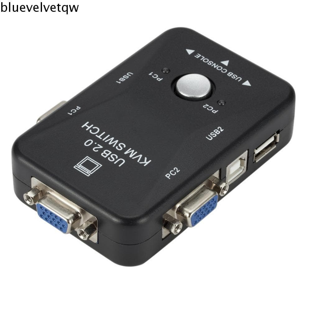 BLUEVELVETQW USB 2.0 KVM Switch Splitter , Switcher 2 Portas VGA , 2 Em 1 Saída