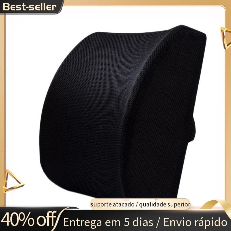 Almofada De Apoio Lombar Para Cadeira De Assento De Espuma Viscoelástica Escritório , Casa , Carro-Malha