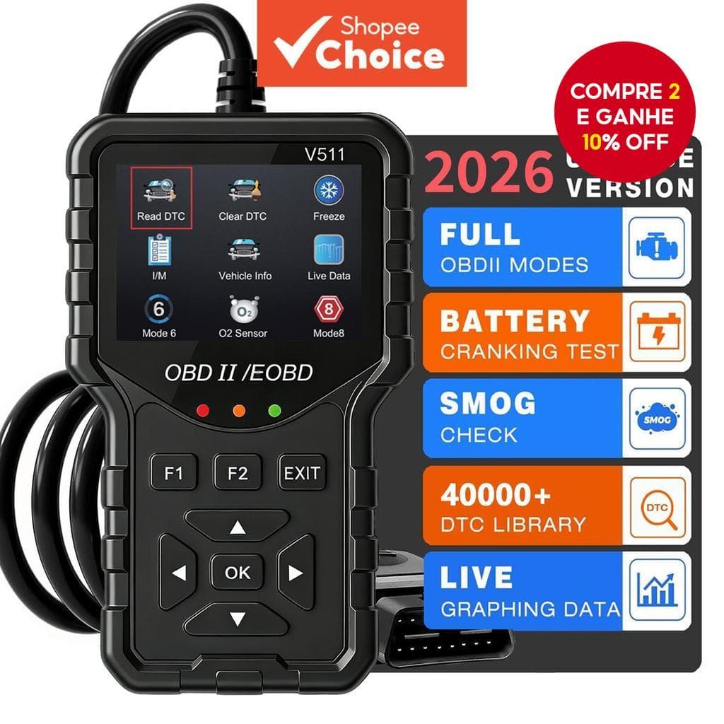 Modo Profissional 6/8 Do Leitor De Código De Falha Motor Scanner OBD2 Diagnóstico Avançado