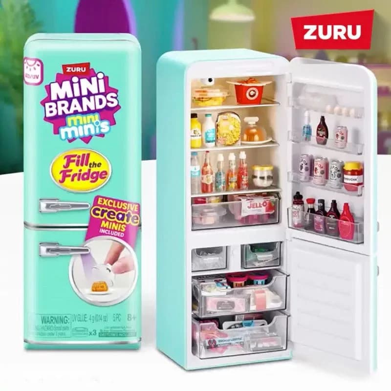 LEM0 QSHN ZURU Caixa Surpresa Série Mini Refrigerador Bola DIY Decoração de Quarto Brinquedos Colecionáveis para Anivers