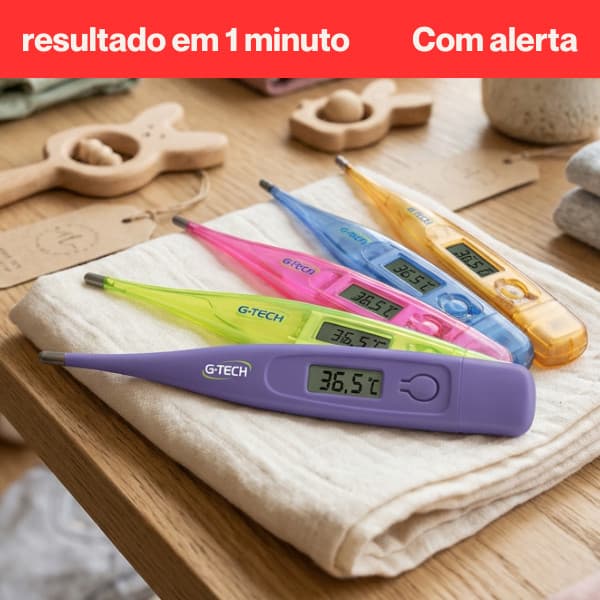 Termômetro Digital Alerta Fim Colorido G-Tech