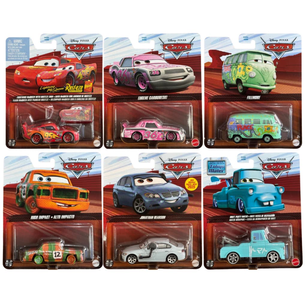 Miniaturas Disney Pixar Cars Mattel Originais 1:55 | Relâmpago McQueen, Mate, Fillmore e Mais!