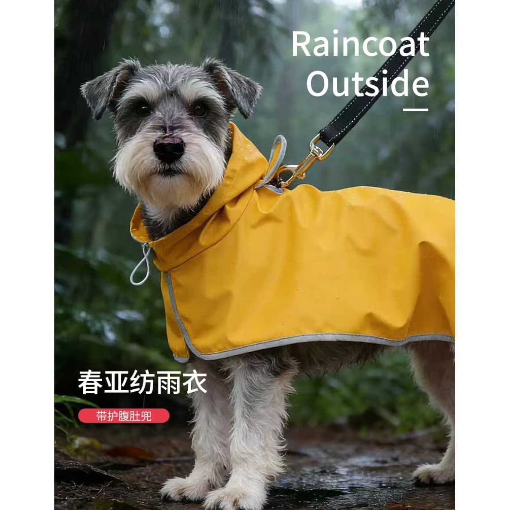 Capa de chuva para cachorro de estimação, tração para animais de estimação, barriga, Teddy, Corgi, cachorro, Poncho, rou