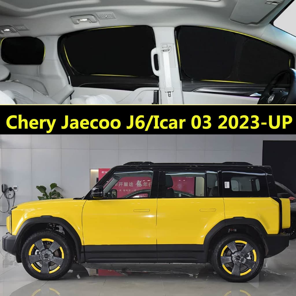 Pára-Sol Do Carro Para Chery Jaecoo J6/Icar 03 2023-UP Cortina De Totalmente Blackout Proteção Solar Privacidade Janela 
