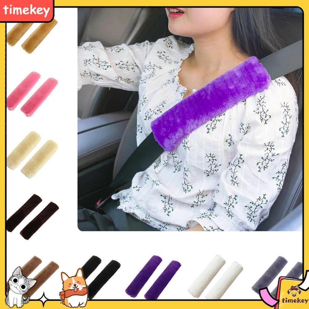 【Timekey】2Pcs Cinto de segurança do carro Almofada de segurança confortável Cinto de segurança do carro Cinto de seguran