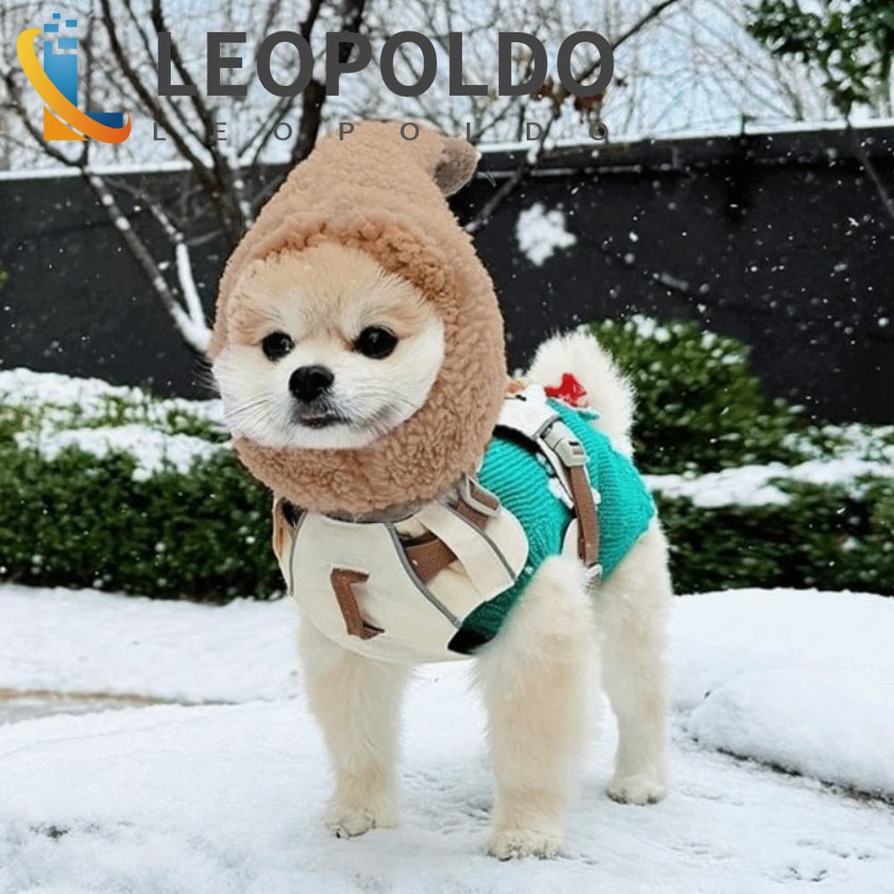Chapéu Para Animais De Estimação De Inverno LEOPOLDO , Capa Quente Cabeça De Animal Com Proteção Contra Ruído , Confortá