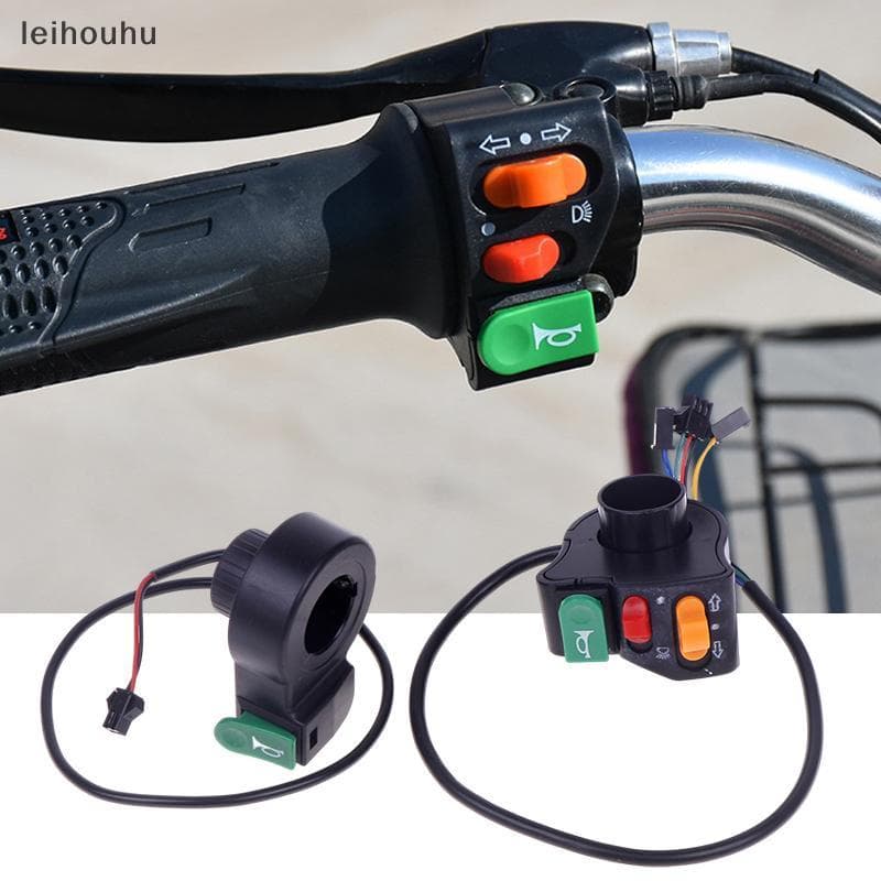 leiho 3 Em 1 Bicicleta Elétrica Scooter Motocicleta Lidar Com Interruptor De Plástico Farol Chifre Botão Sinal Volta E-b