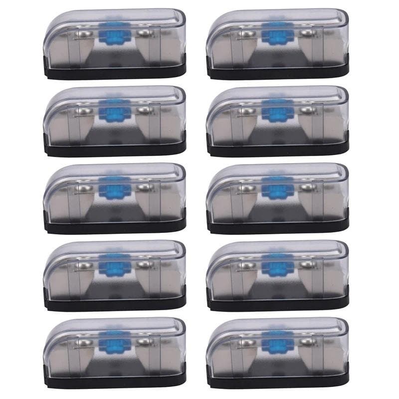 10X Suporte De Fusível Estéreo Para Carro , Bloco De Distribuição De Energia Da Caixa De Fusíveis De Áudio Agu Automátic