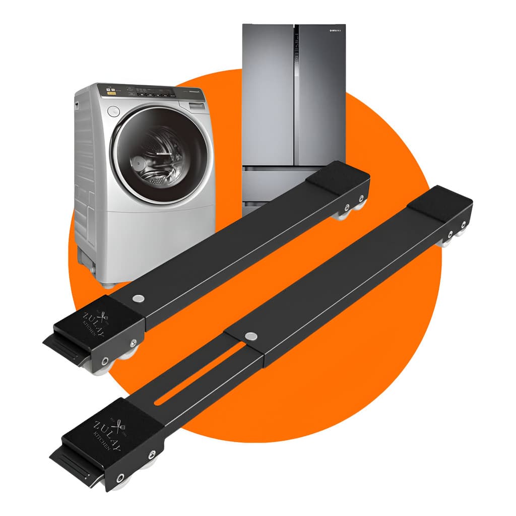 Suporte De Rodinhas Base Geladeira Fogão Maquina Lavar Freezer Ajustável - zulay kitchen