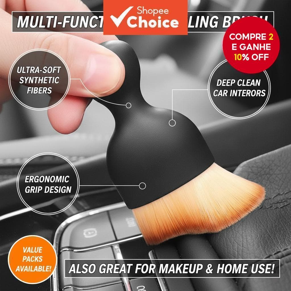 1 Pacote De Escova De Limpeza De Veludo Para Remoção De Poeira De Lacuna De Carro Saída Interna E Ca