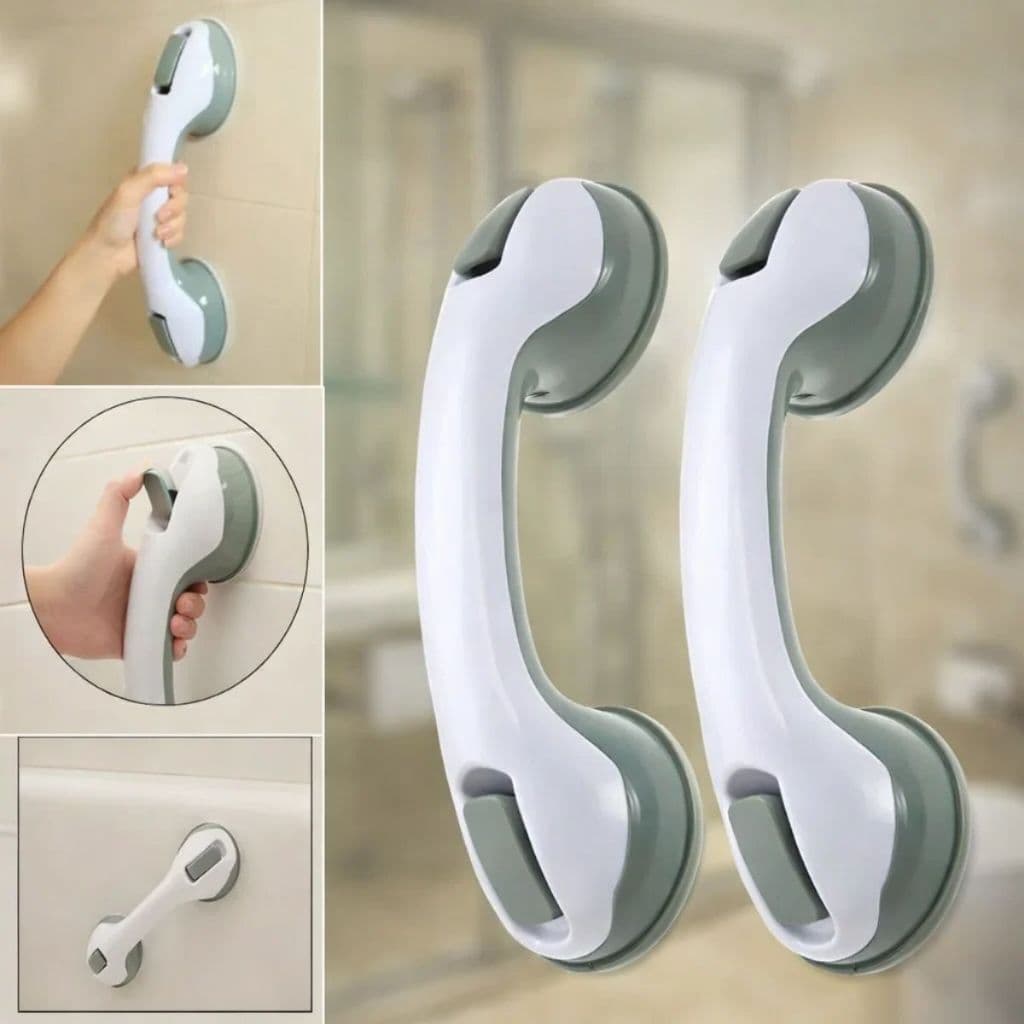 Kit Até 2 Barras de Apoio com Ventosa para Banheiro Porta Multiuso Portátil Sem Furar Parede Seguro