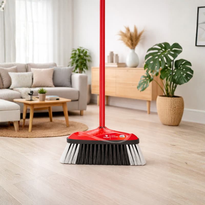 VASSOURA DE PELO CONDOR ORIGINAL VARRE MUITO V9 COM OU SEM CABO USO INTERNO CERDAS SINTETICAS MACIAS