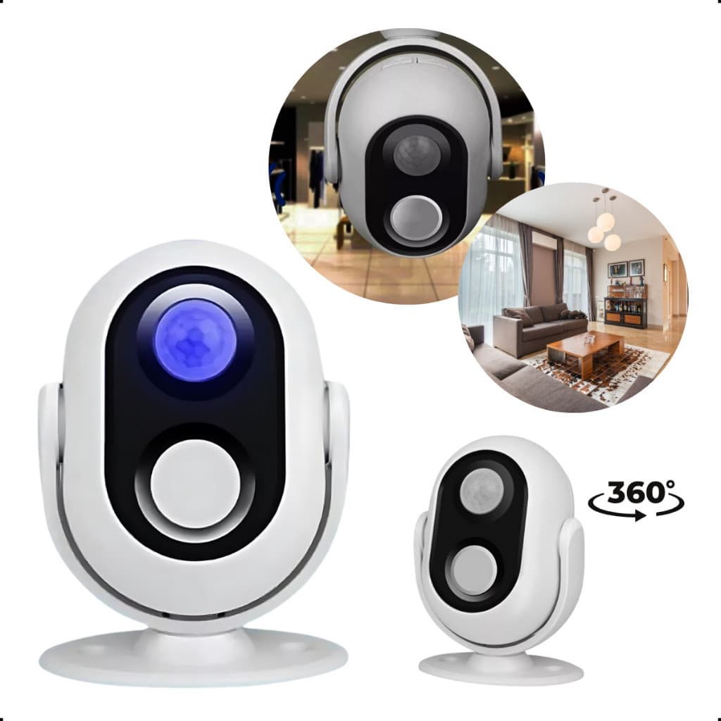 Sensor De Presença e  Movimento Sem Fio Inteligente Alarme Anunciador Campainha