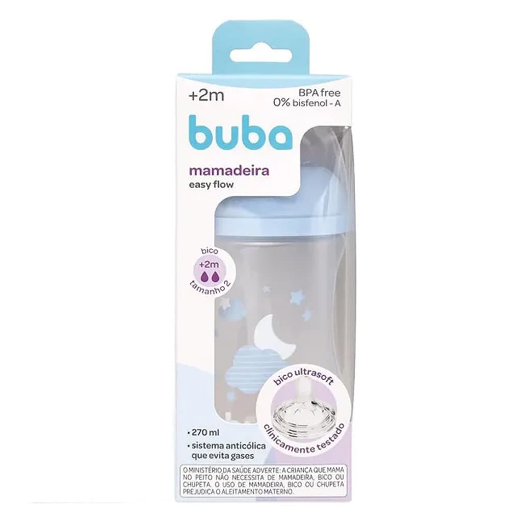 Mamadeira Buba Easy Flow Nuvem Azul 270ml