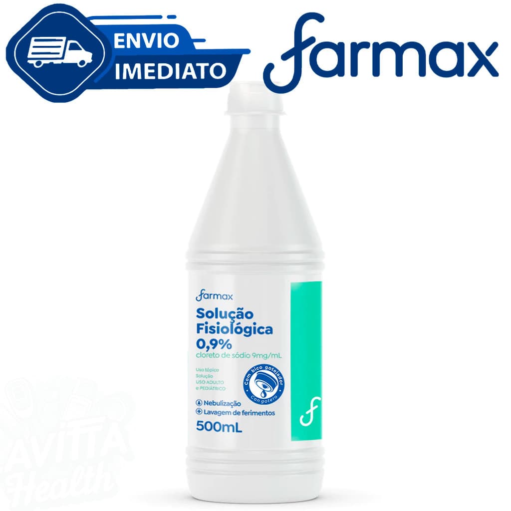 Soro Fisiológico Sorimax Lavagem Nasal 0,9% 500ml Farmax Envio Imediato