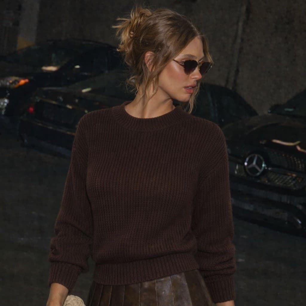 Fang Cropped Braga Manga Longa Inverno com cores variadas