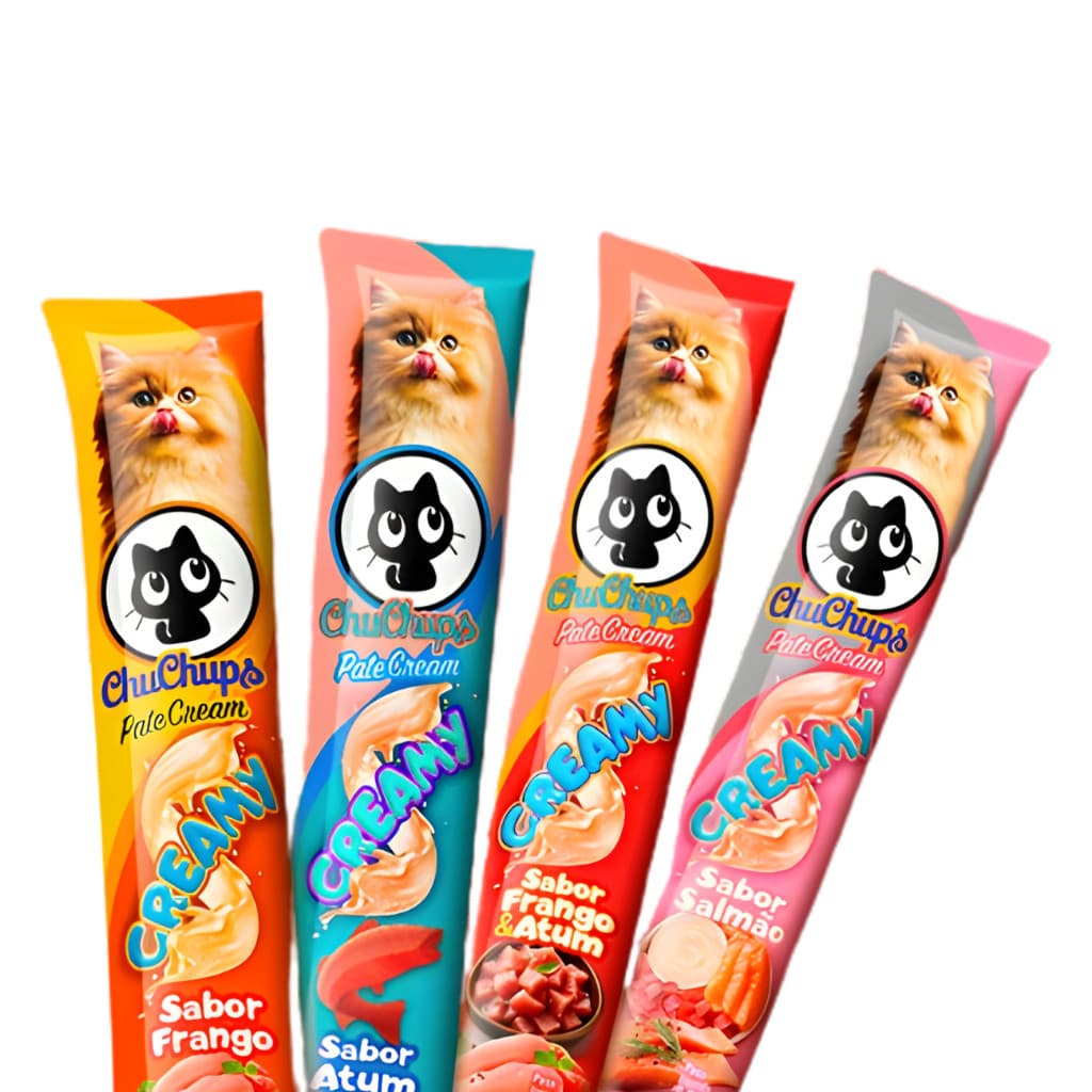 Churu ChupChups Pate Cream Para Gatos Pacote com 4 Unidades de 15g