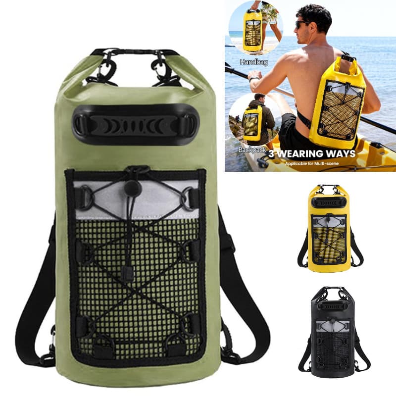 Mochila Flutuante à Prova D'água 10L 20L 30L, Bolsa Seca de Grande Capacidade para Caiaque, Rafting e Pesca