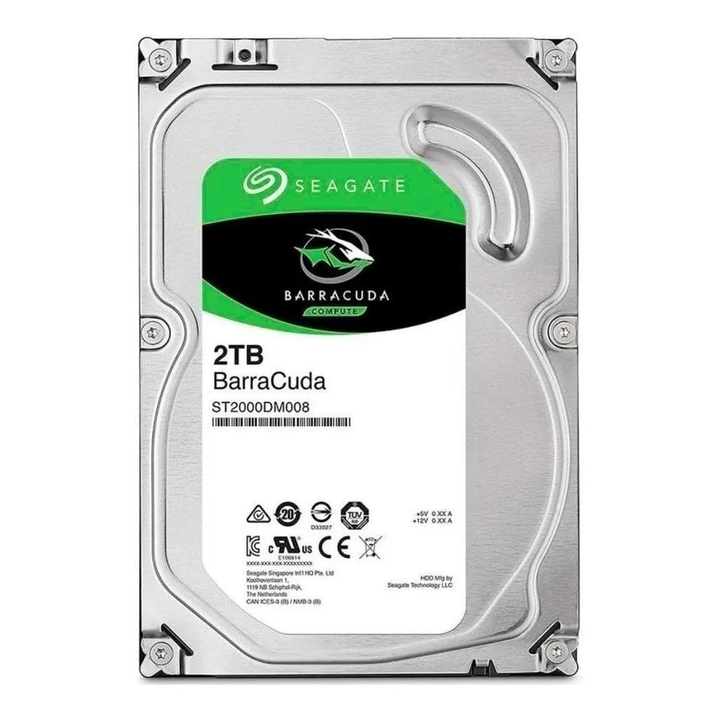 HD Interno Seagate BarraCuda 2TB 3.5 SATA 7200RPM ST2000DM008