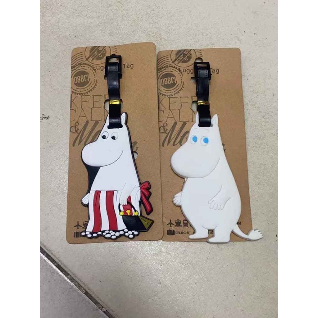 Etiqueta de bagagem fofa indispensável para viagem Moomin Yamei Hippo Espantalho Etiqueta de bagagem Q1KM