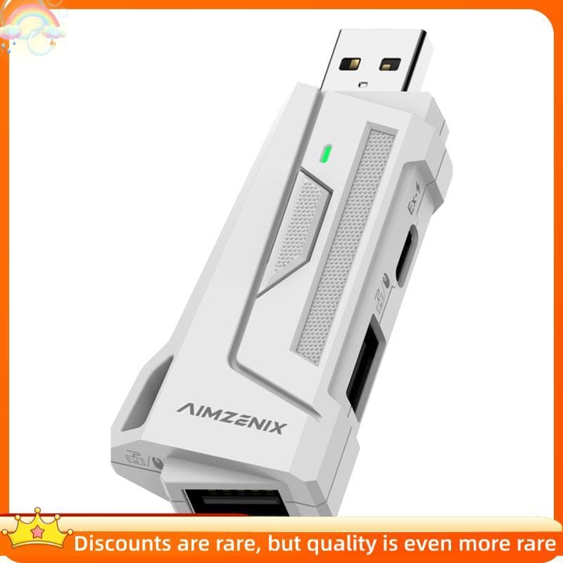 Conversor/Adaptador Para Jogos AIMZENIX AX200 PC , De Controlador De Teclado E Mouse , Taxa De Relatório De 1000Hz