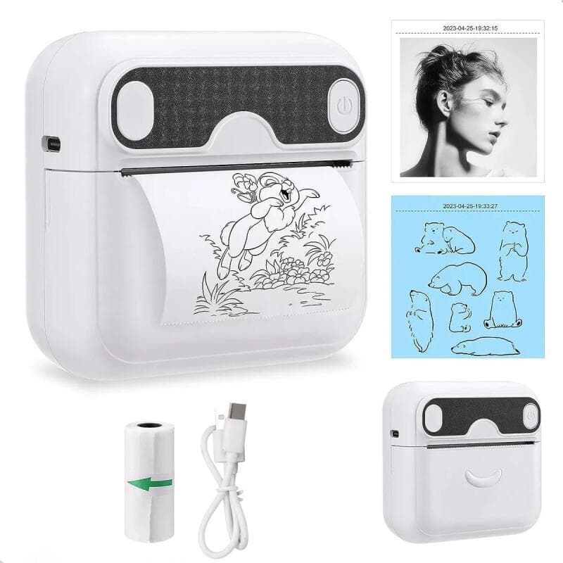 Mini impressora térmica Bluetooth sem fio Impressão fotográfica Impressão portátil de erro Longa duração 120/220v