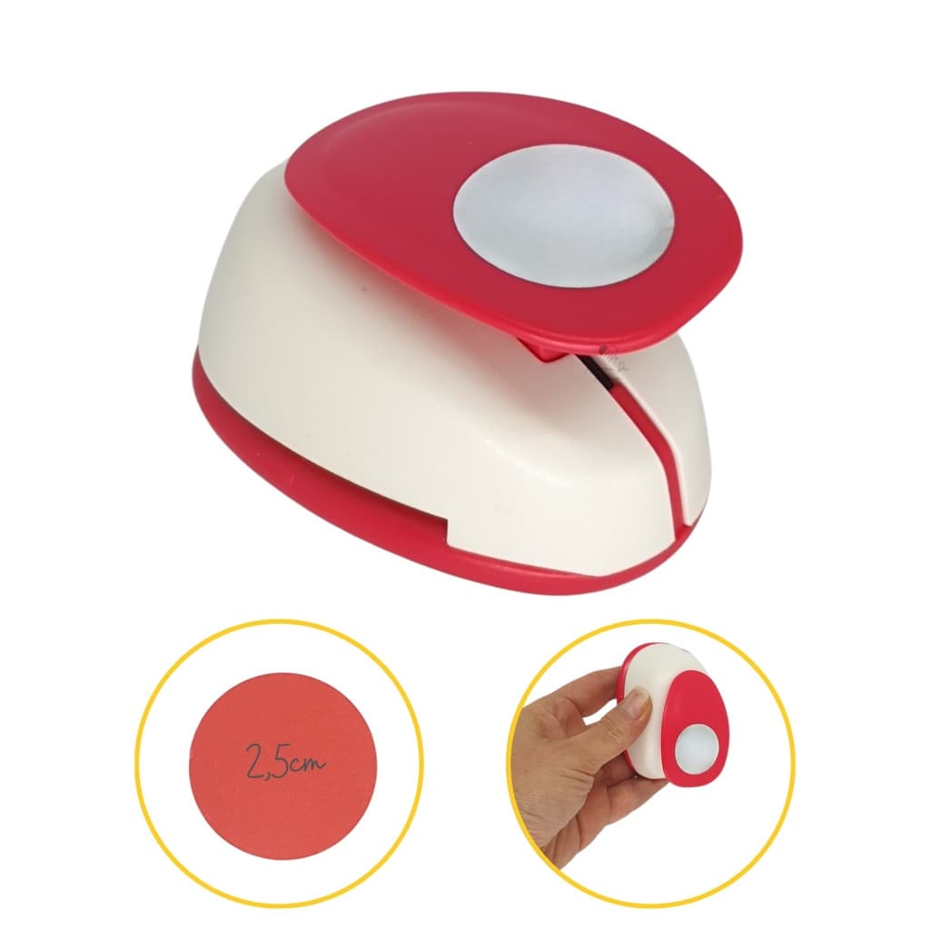 Furador para Papel Scrapbook Artesanato 2,5cm Círculo Liso