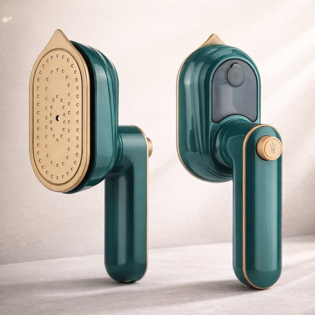 Mini Ferro Elétrico Dobrável para Viagem Bivolt 38W Ferro de Passar Compacto para Roupas e Tecidos