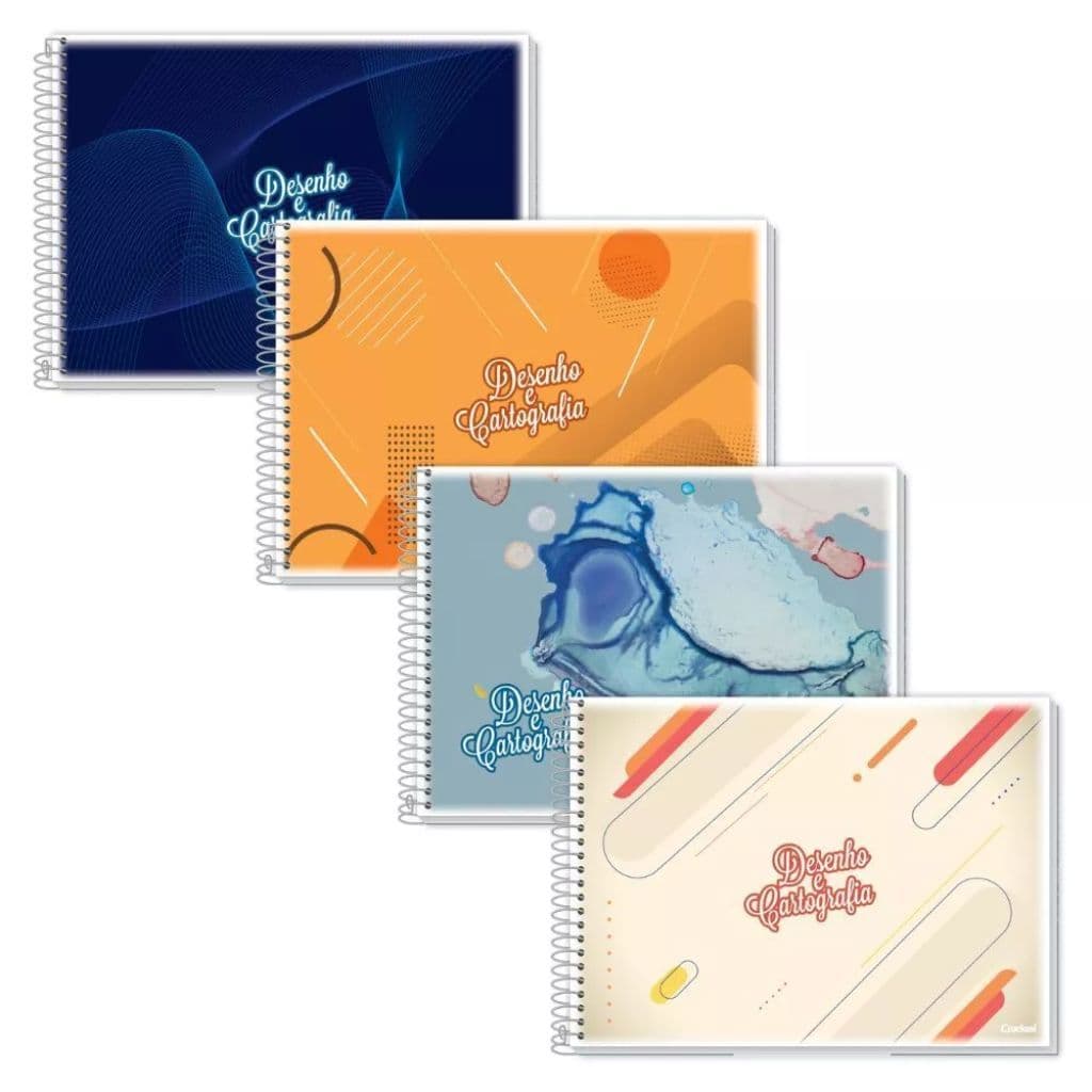 Caderno de Cartografia e Desenho Univ. Flexível 96 Folhas - Credeal