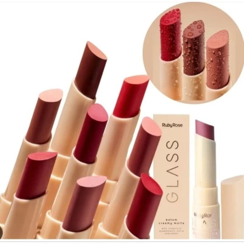 Batom Bala Creamy Matte Glass - Ruby Rose