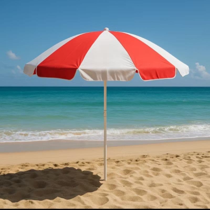 Guarda Sol 1,80 Metros Praia Grande Com Proteção UV Piscina Camping Jardim Summer