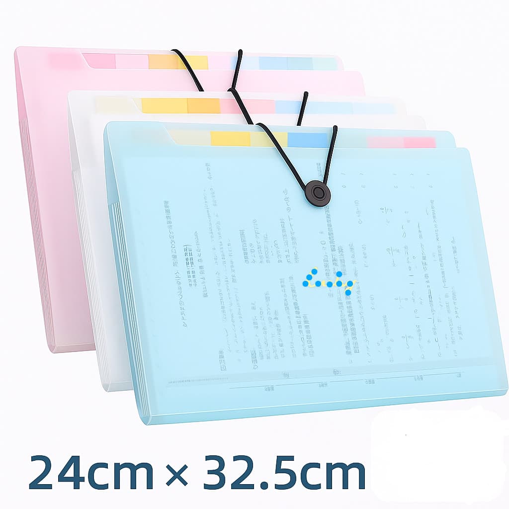 Pasta A4 de documento com grande capacidade conveniente com 12 divisórias novo nova