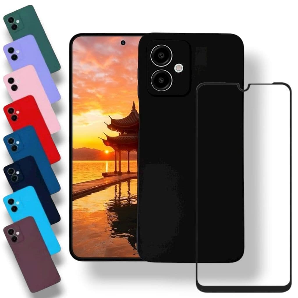 Capinha + Película Galaxy A07 4G\5G Capa Aveludada Anti Impacto Samsung Proteção Premium