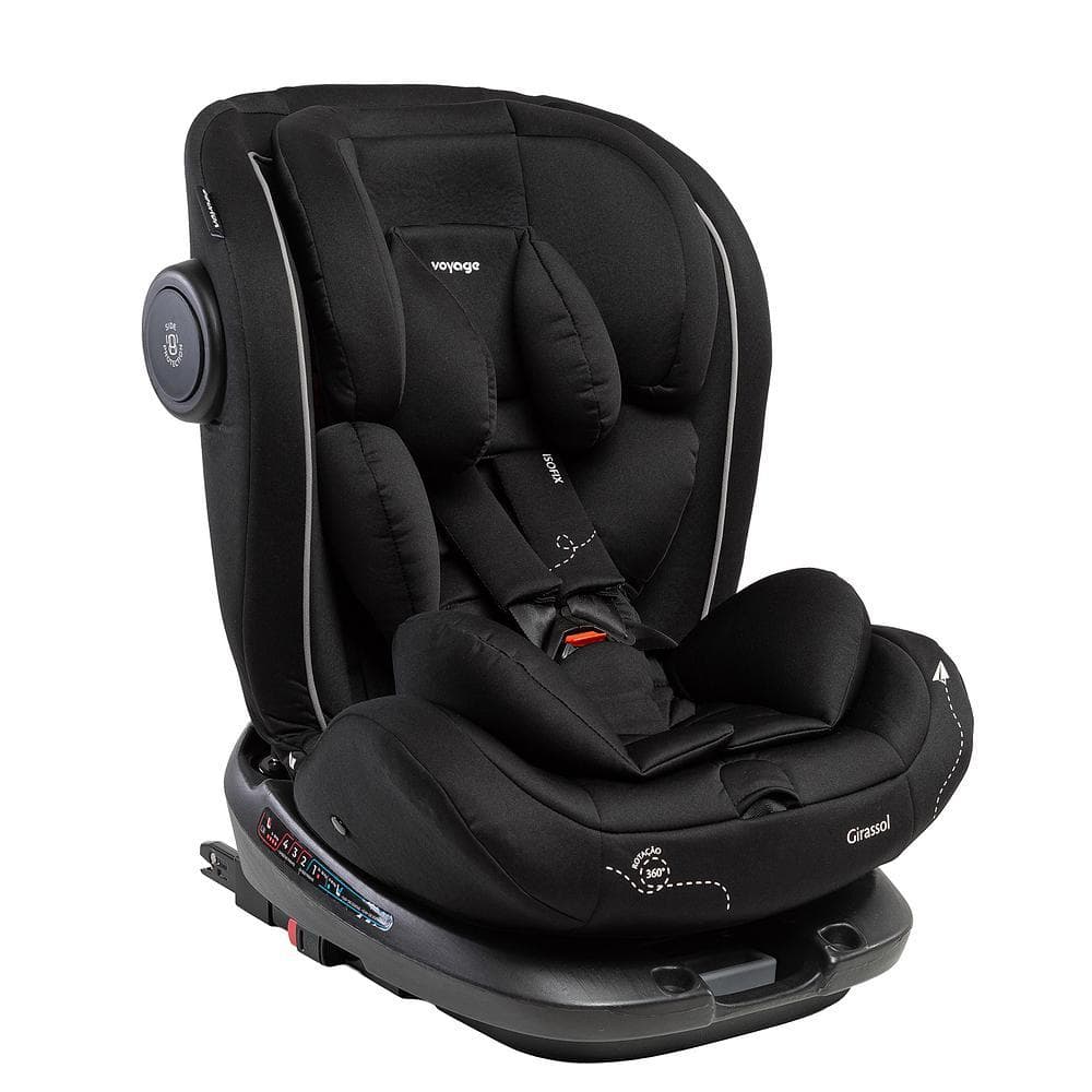 Cadeirinha para Carro Girassol 360° 36kg Isofix Preto Voyage