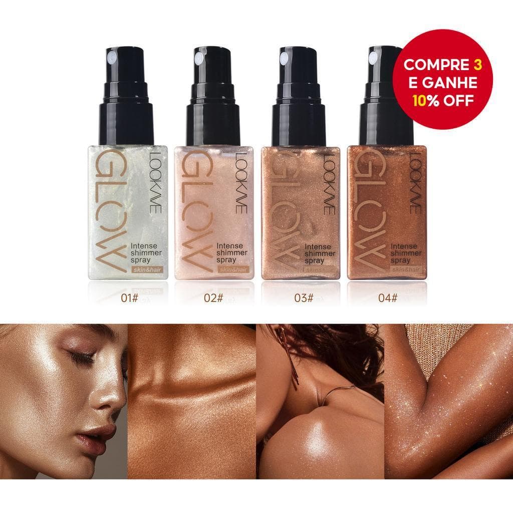 Spray Iluminador Perolado-Maquiagem Com Brilho Facial E Corporal De Longa Duração , Instantâneo Para Bochechas , Pescoço