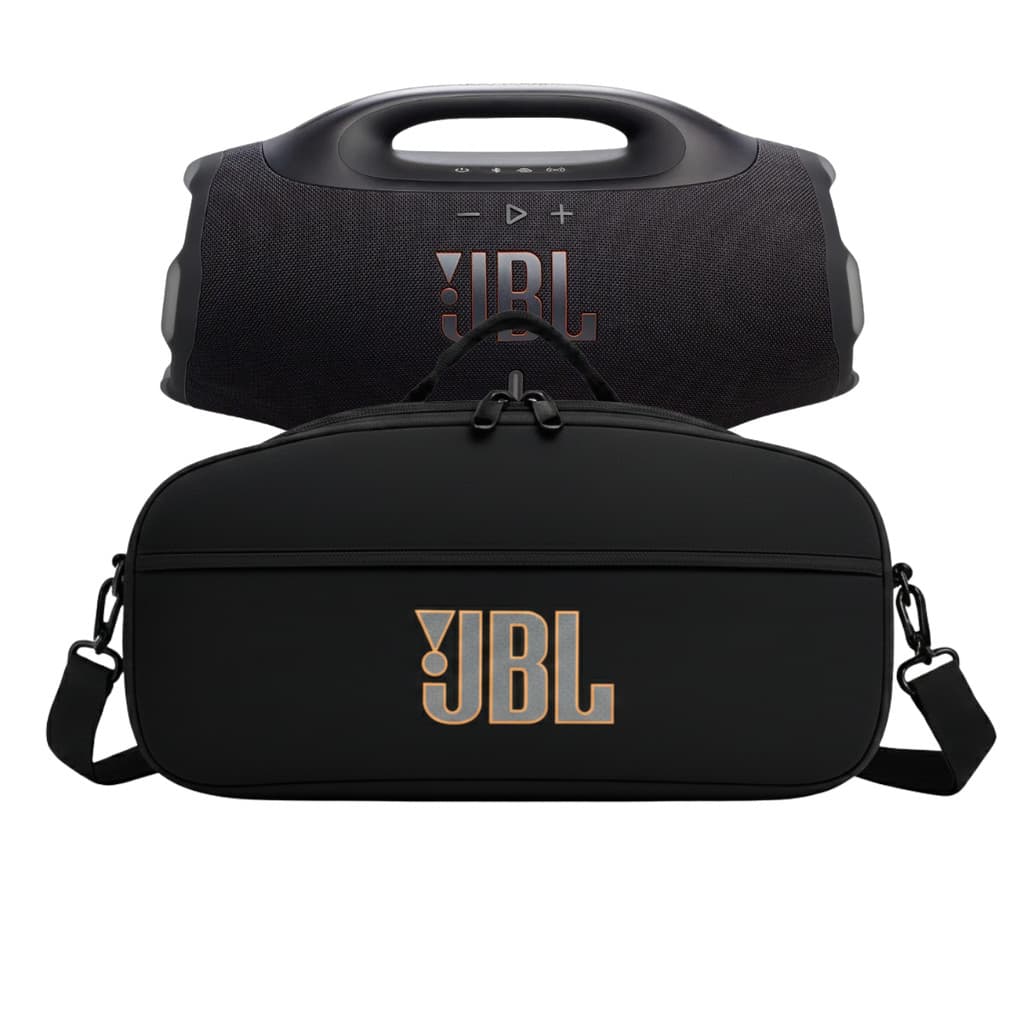 Case Estojo Bolsa Mala Para Boombox 4 Impermiavel Com Bolso Alça Nova