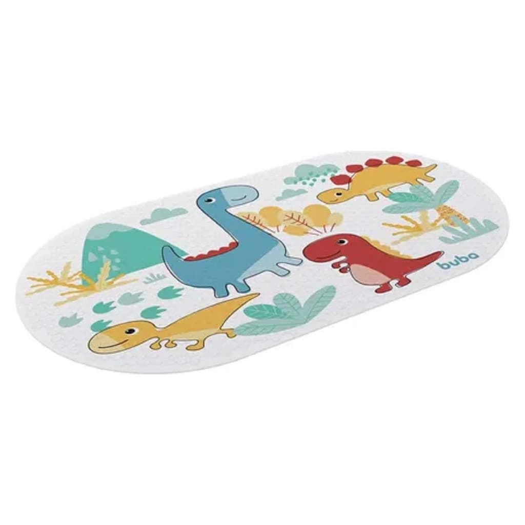 Tapete Antiderrapante com Ventosas para Banho Dino Buba