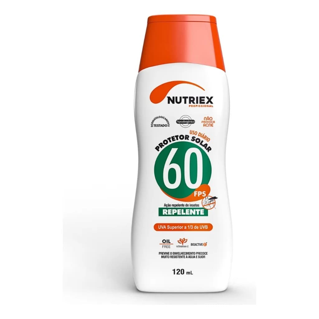 Protetor Solar FPS 60 Com Repelente Nutriex Profssional 120ml