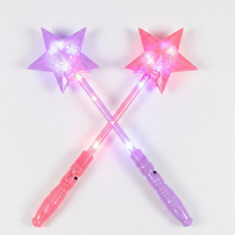Desperte a Magia de sua fada - Varinha magica de Estrela que Brilha no escuro