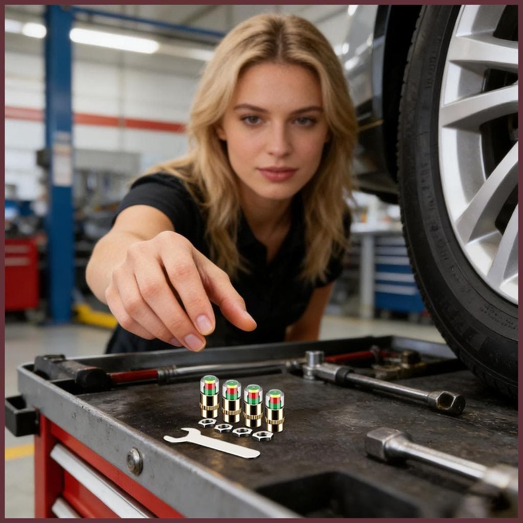 Tampas Da Válvula De Pressão Dos Pneus Fáceis De Ler Inteligente 3 Cores Cobre Inteligentes Para Caminhão Suv Roda Auto 