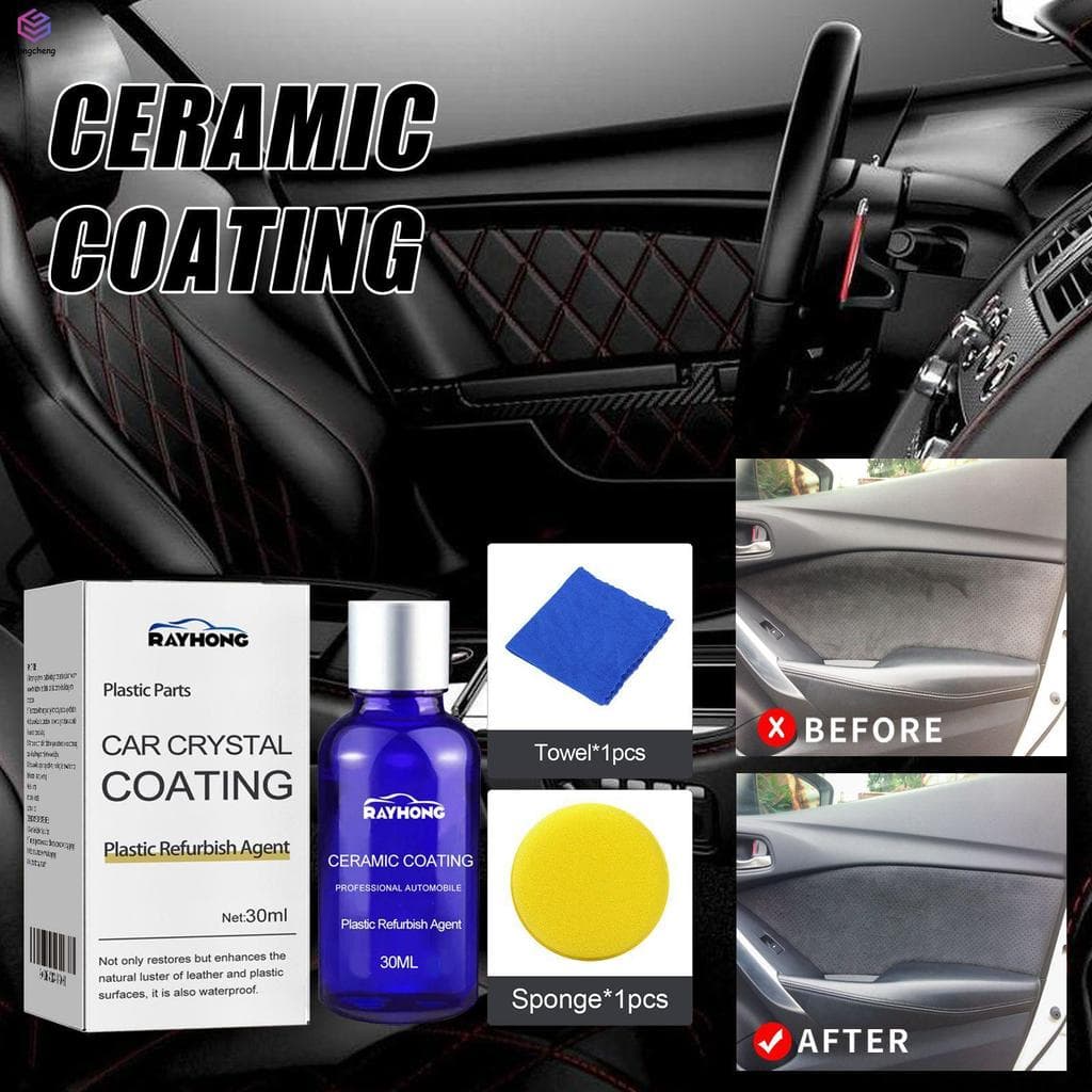Kit De Polimento De Carro Com Esponja Grátis-Revestimento De Cristal Para Mostradores E Limpador De Interno