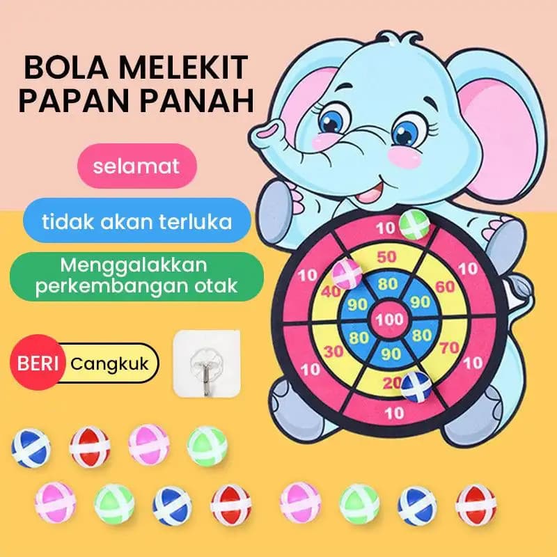 [BD] Alvo de Dardos para Crianças, Alvo de Dardos com Bolas Adesivas, Brinquedo Interativo para Pais e Filhos, Adequado 