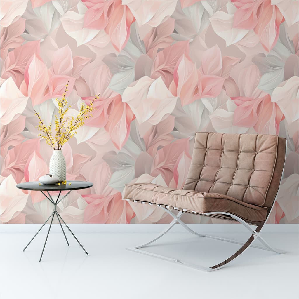 Papel de Parede Floral 3D Autocolante Lavável