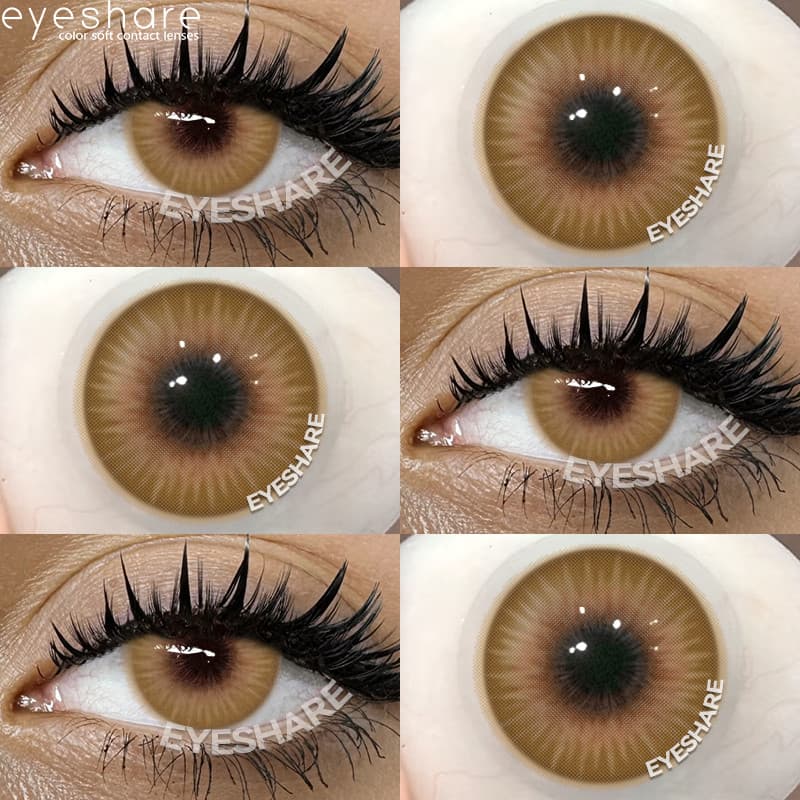 Eyeshare Lente De Contato Macia ATLANTIS Lentes Coloridas Marrons Da Moda Olhos Verdes