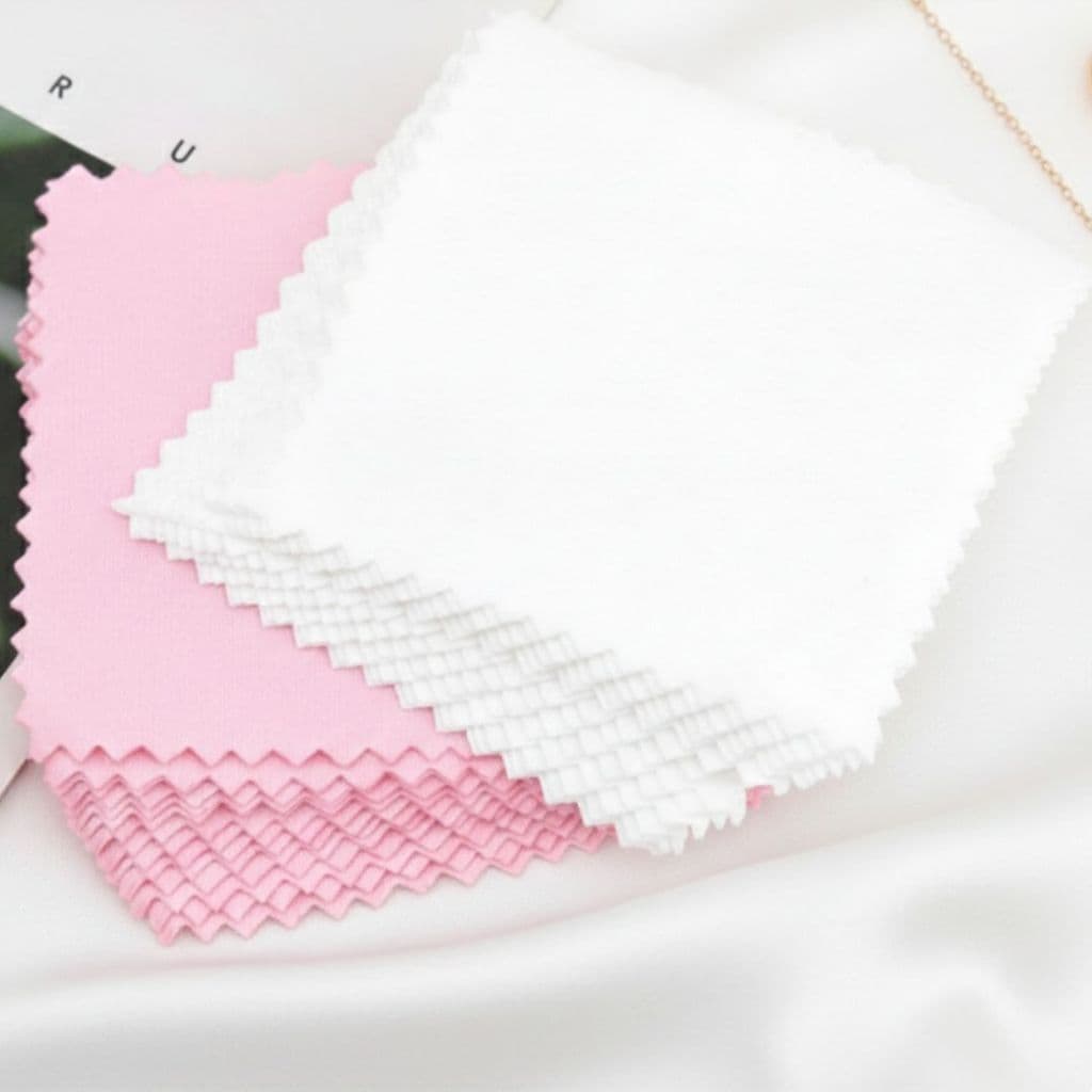 Kit Flanela Mágica 8x8cm Limpeza e Polimento de Joias Prata Ouro Semijoias 25 50 100 Un