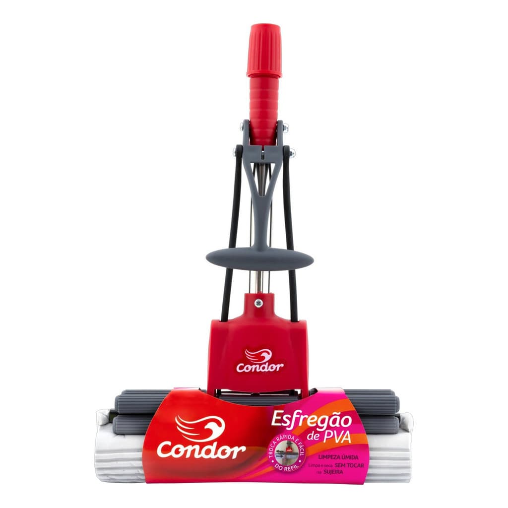 Mop Rodo Mágico Esfregão De Esponja Pva Com Cabo Condor
