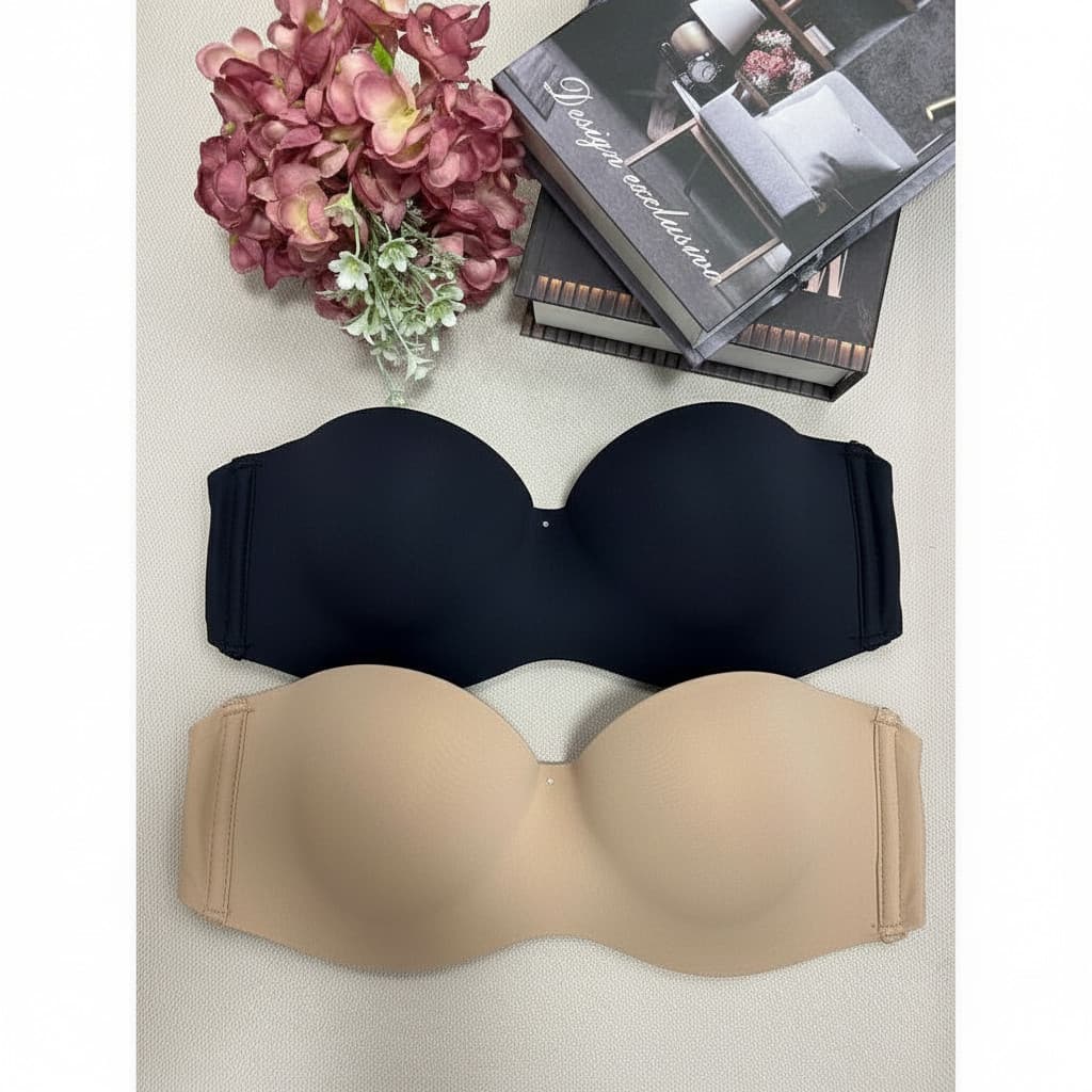 KIT 2 SUTIÃ TOMARA QUE CAIA  REFORÇADO ALÇA REMOVÍVEL 3 FECHOS SUTIAN FEMININO