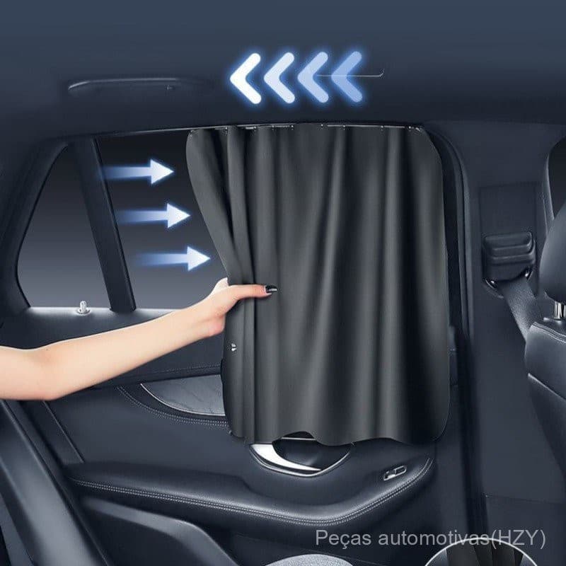 Cortinas de proteção solar para carro Instalação com adesivo mágico Isolamento Privacidade 4415