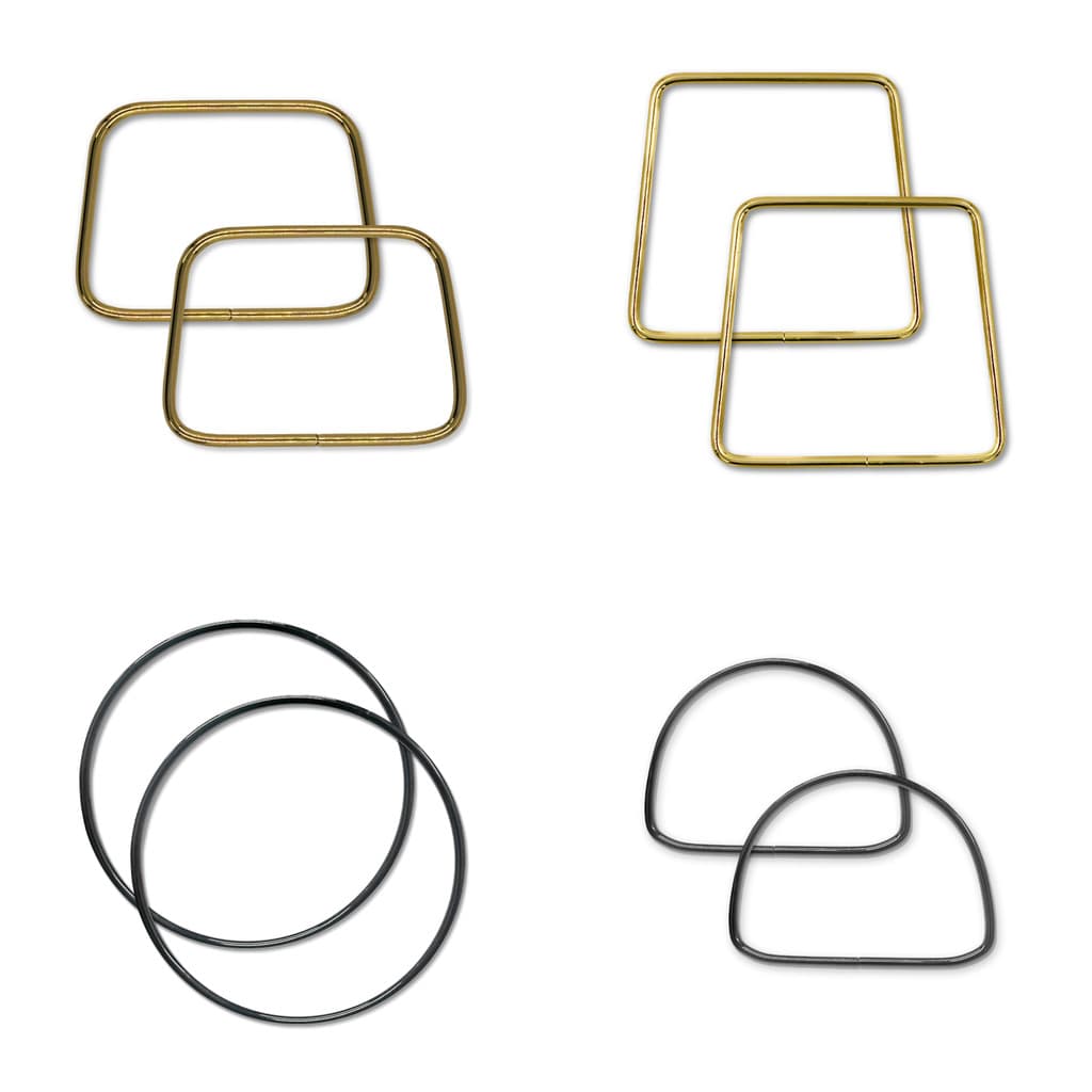 Par de Alça Para Bolsa Metal Crochê Resistente Artesanal Importado Tricô Macramê Costura