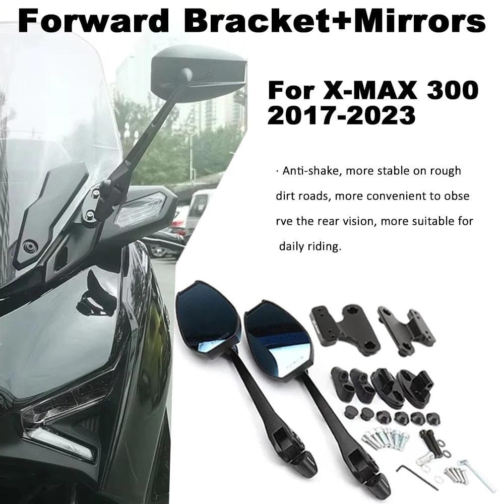 Acessórios Da Motocicleta Conjunto De Espelho Lateral Retrovisor CNC Suporte Dianteiro Para Yamaha XMAX300 X-max300 X ma